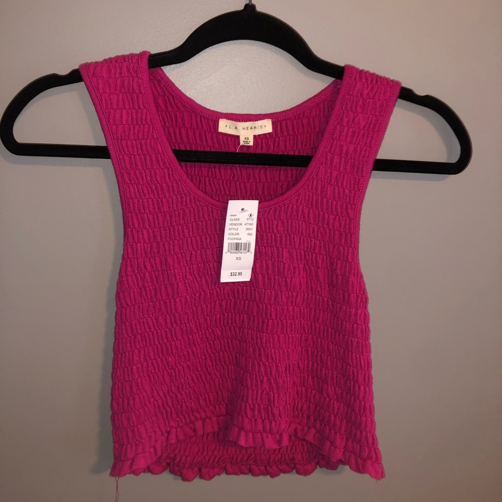 Pink scrunched la hearts pacsun tank